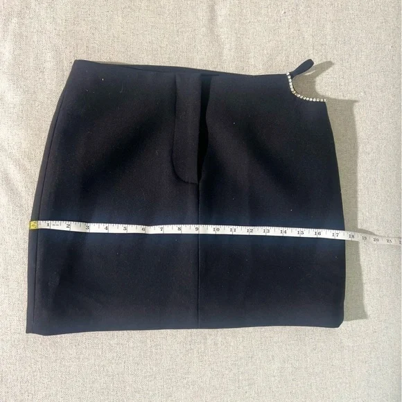 Zara Rhinestone Mini Skirt - Size XS - Black - Picture 6 of 9